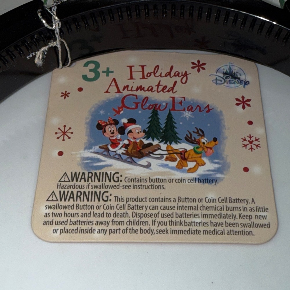 Disney Holiday Animated Glow Ears Headband Light Up Christmas Mickey Minnie - Picture 3 of 9